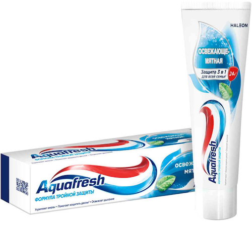 Зубная паста Aquafresh Формула тройной защиты Освежающе-мятная #1