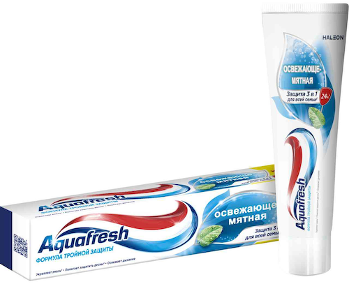 Зубная паста Aquafresh Защита 3 в 1 для всей семьи освежающе-мятная #1