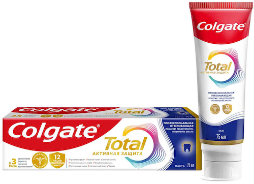 Зубная паста Colgate Total активная защита отбеливающая #1