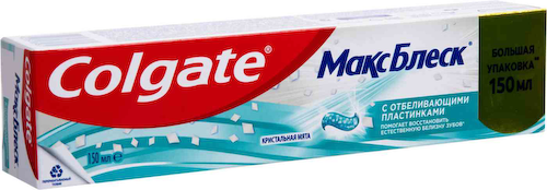 Зубная паста Colgate Макс блеск с отбеливающими пластинками #1
