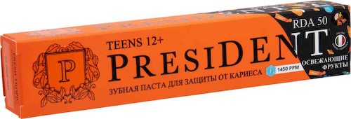 Зубная паста детская PresiDENT Teens Защита от кариеса освежающие фрукты с 12 лет #1