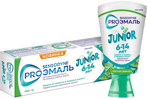 Зубная паста детская Sensodyne ProЭмаль Junior мятная жвачка с 6 до 14 лет #1