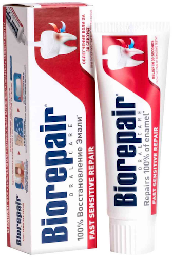 Зубная паста для чувствительных зубов Biorepair Fast Sensitive Repair Восстановление эмали #1