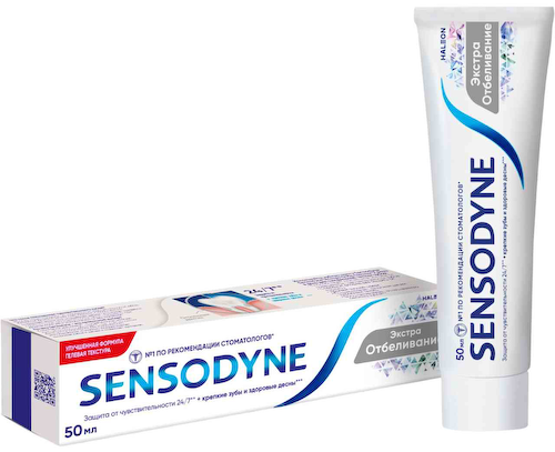 Зубная паста для чувствительных зубов Sensodyne Экстра Отбеливание #1