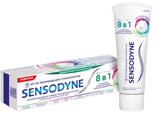 Зубная паста для чувствительных зубов Sensodyne 8в1 Комплексный уход #1