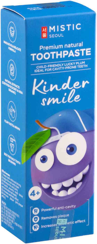 Зубная паста для подверженных кариесу зубов детская Mistic Kinder Smile слива с 4 лет #1