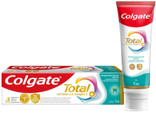 Зубная паста гель Colgate Total активная защита #1