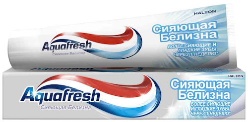 Зубная паста отбеливающая Aquafresh Сияющая белизна с фтором #1
