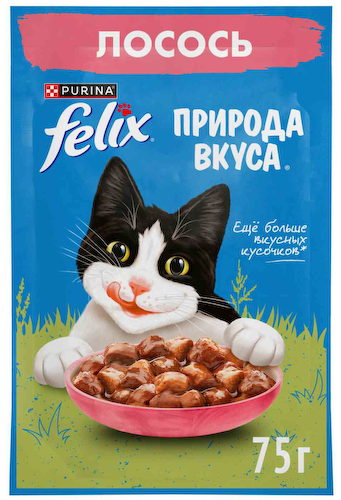 Влажный корм для кошек Felix Природа вкуса лосось в соусе #1