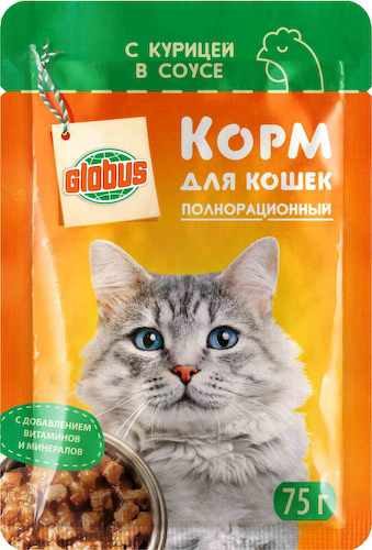 Влажный корм для кошек Глобус курица в соусе #1