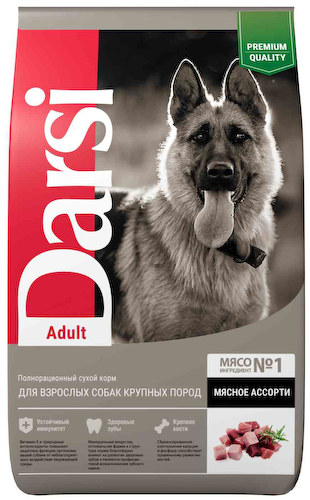Сухой корм для собак крупных пород Darsi Adult мясное ассорти #1