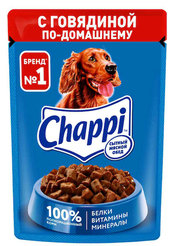 Влажный корм для собак Chappi говядина по-домашнему #1