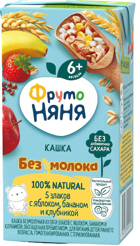 Каша мультизлаковая безмолочная ФрутоНяня яблоко-банан-клубника с 6 месяцев #1