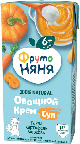 Крем-суп овощной ФрутоНяня Тыква, картофель, морковь, с 6 месяцев #1