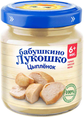 Пюре Бабушкино Лукошко Цыплёнок, с 6 месяцев #1