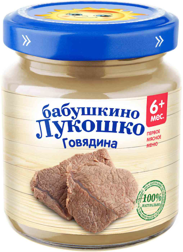 Пюре Бабушкино Лукошко Говядина, с 6 месяцев #1