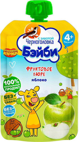 Пюре Черноголовка Бэйби Яблоко, с 4 месяцев #1