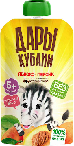 Пюре Дары Кубани яблоко-персик с 5 месяцев #1