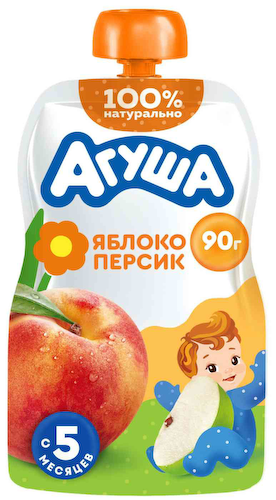 Пюре Агуша яблоко-персик с 6 месяцев #1