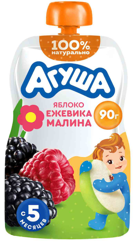 Пюре Агуша яблоко-ежевика-малина с 6 месяцев #1