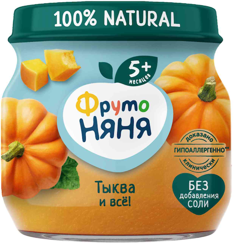 Пюре ФрутоНяня Тыква, с 5 месяцев #1