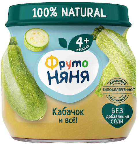 Пюре ФрутоНяня Кабачок, с 4 месяцев #1