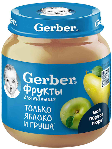 Пюре Gerber Яблоко и груша, с 5 месяцев #1