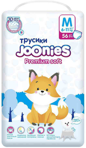 Подгузники-трусики Joonies Premium Soft M (6-11 кг) #1