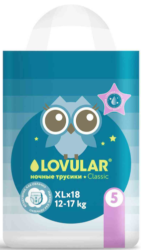 Подгузники-трусики ночные Lovular XL (12-18 кг) #1