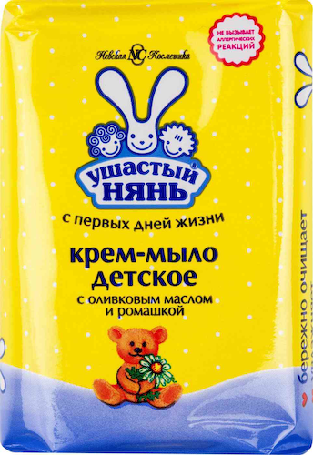 Крем-мыло детское Ушастый нянь с оливковым маслом и ромашкой #1