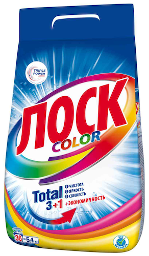 Стиральный порошок для цветного белья Лоск Color Total 3+1 #1