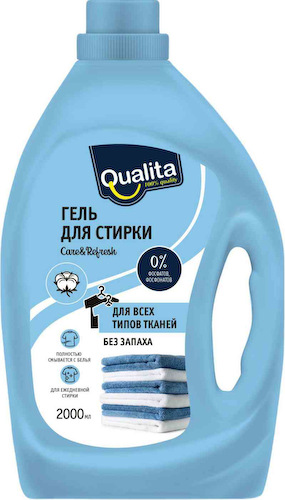 Гель для стирки Qualita для всех типов тканей без запаха #1