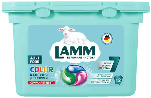 Капсулы для стирки Lamm Color All in 1 Pods #1