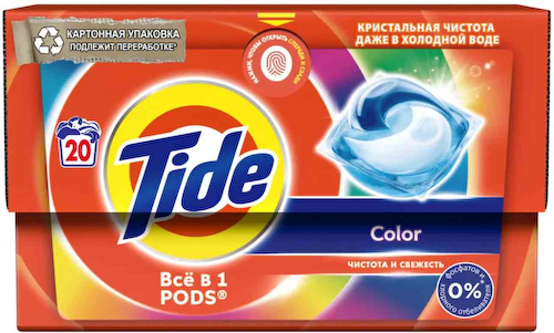 Капсулы для стирки цветного белья Tide Все в 1 Pods Color #1
