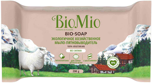Мыло-пятновыводитель хозяйственное экологичное BioMio Bio Soap без запаха #1