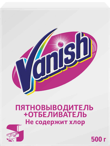 Пятновыводитель + отбеливатель для белых вещей Vanish без хлора #1