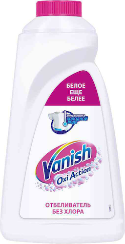 Пятновыводитель-отбеливатель для тканей жидкий Vanish Oxi Action Кристальная белизна #1
