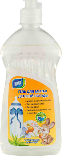 Гель для мытья детской посуды Help с экстрактом алоэ-вера #1
