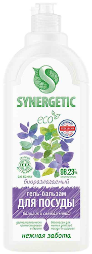 Гель для мытья посуды Synergetic Eco Базилик и свежая мята #1