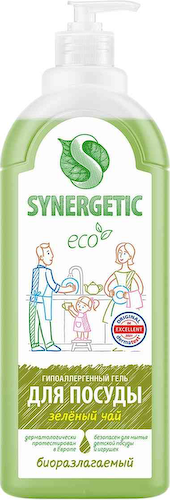 Гель для мытья посуды Synergetic зеленый чай #1