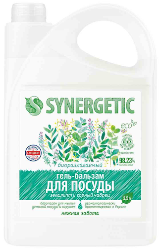 Гель-бальзам для мытья посуды Synergetic Эвкалипт и горный чабрец #1