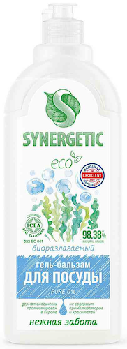 Гель-бальзам для мытья посуды Synergetic Eco Pure 0% #1