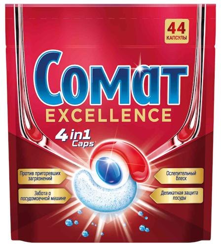 Капсулы для посудомоечных машин Сомат Excellence 4in1 Caps #1