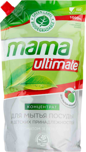 Концентрат для мытья посуды и детских принадлежностей Mama Ultimate с ароматом Зелёного чая #1