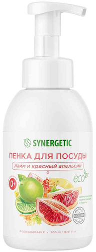 Пенка для мытья посуды Synergetic Лайм и красный апельсин #1