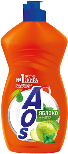 Средство для посуды AOS Яблоко-мята #1