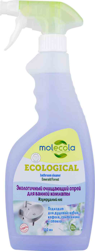 Очищающий спрей для ванной комнаты экологичный Molecola Ecological Изумрудный лес #1