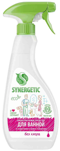Средство для ванной от известкового налёта и ржавчины  биоразлагаемое Synergetic без хлора #1