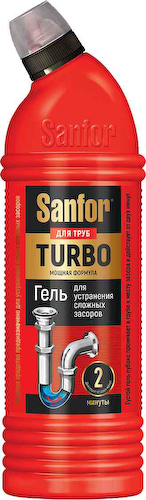Гель для труб Sanfor Turbo для сложных засоров #1