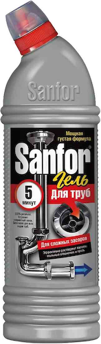 Гель для труб Sanfor для сложных засоров #1